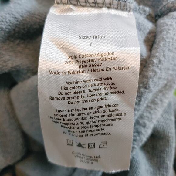 Pink Floyd The Dark Side of the Moon Cropped Hoodie Sweatshirt Sz L - Picture 11 of 11